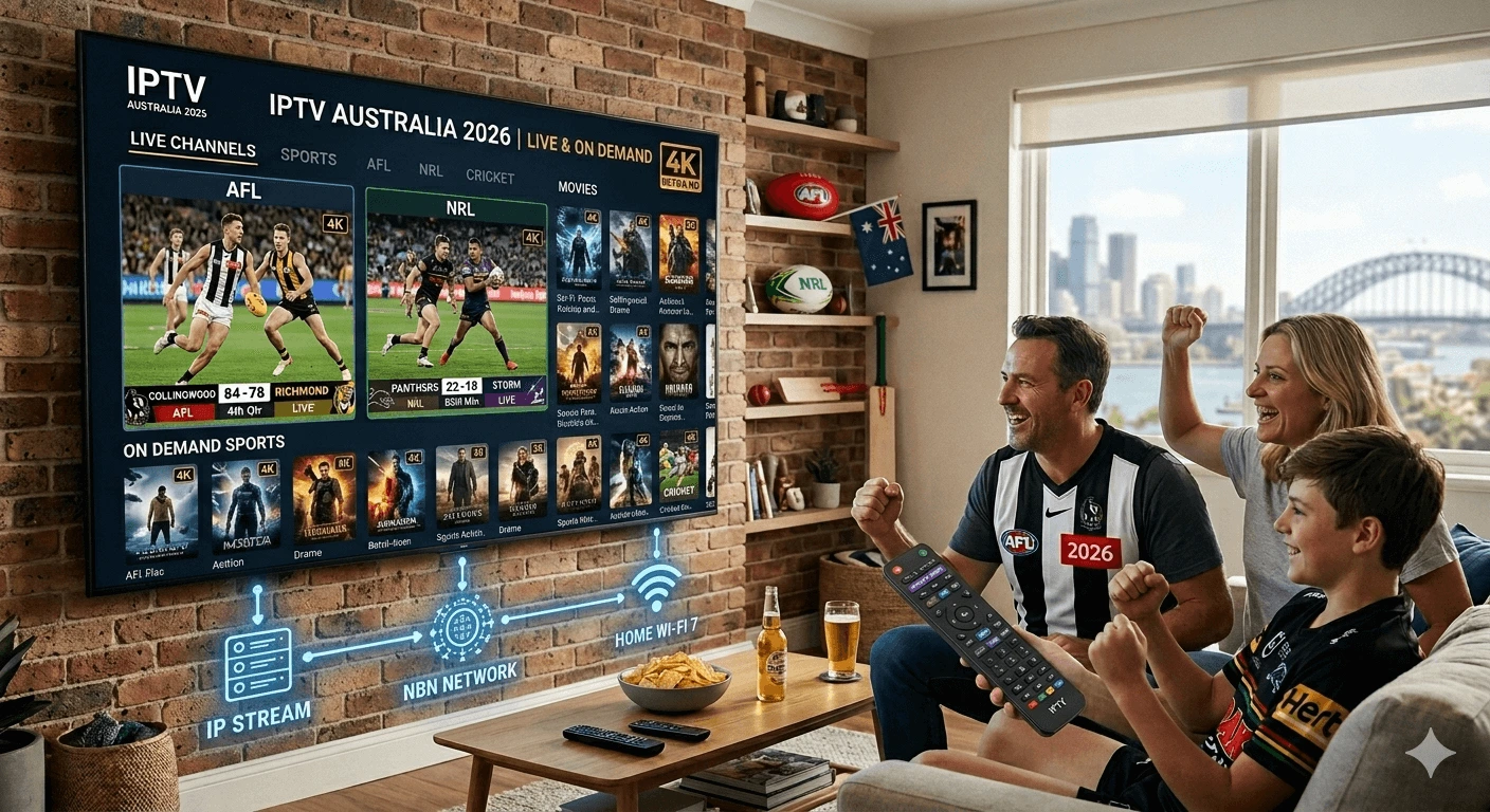 IPTV Australia 2026 – streaming AFL NRL and Cricket in 4K on a smart TV