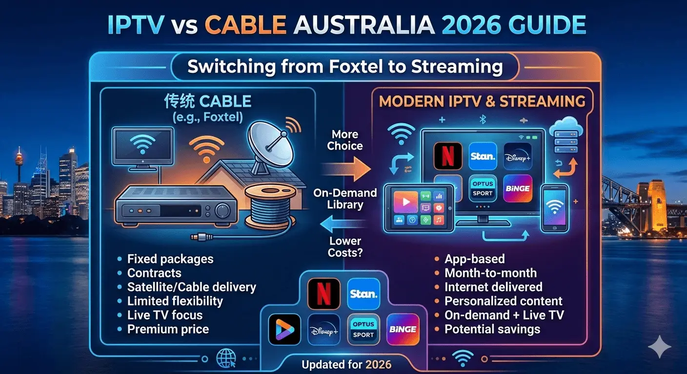 IPTV vs Cable Australia 2026 Guide — switching from Foxtel to streaming